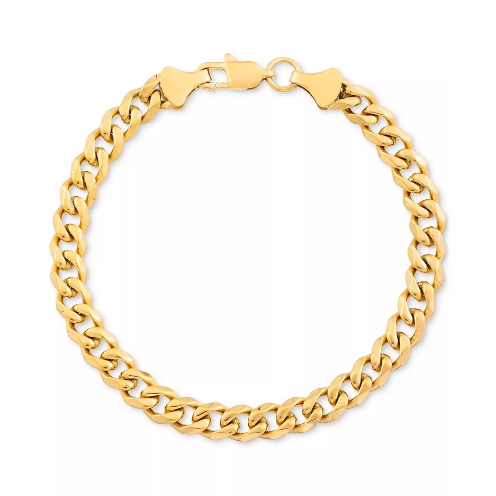 by Simone I. Smith Men's Gold-Tone Curb Link Chain Bracelet